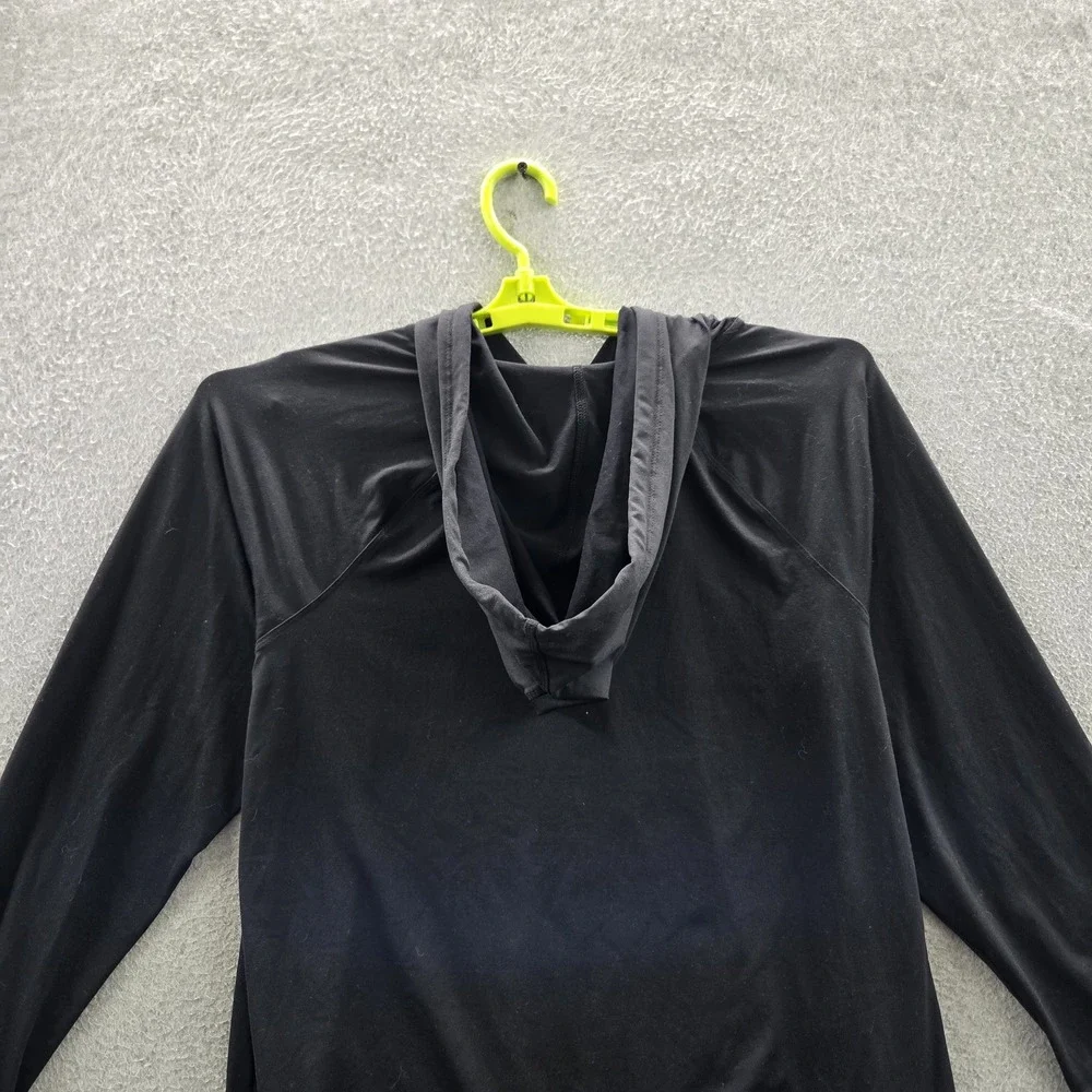 Victoria's Secret PINK Women‎ Hoodie L Black Logo Activewear Long Sleeve